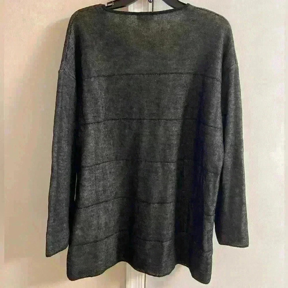 Enigma Italy sweater crewneck black pullover merino wool men XL - Picture 7 of 9